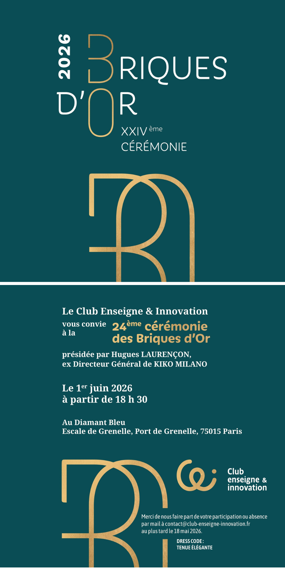 Lire la suite à propos de l’article soirée des Briques d&rsquo;Or 2026